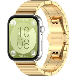 Ocelový náramek pro Huawei Watch Fit 4 / 4 Pro / 3, zlatý