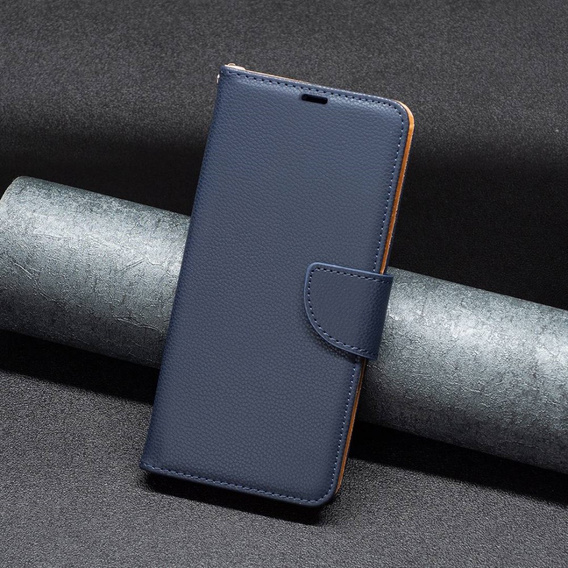 Klopové pouzdro pro Samsung Galaxy A54 5G, Wallet Litchi Magnet, námořnicky modré