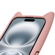 Pouzdro pro iPhone 16, pro MagSafe, Cute Cat, růžové + sklo na displej