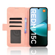Klopové pouzdro pro Xiaomi Redmi 15C 4G/LTE, Card Slot, růžové