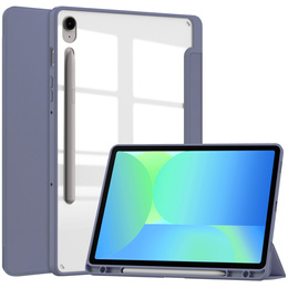 Pouzdro pro Samsung Galaxy Tab S10 FE+ Plus, Smartcase Hybrid, se slotem na stylus, fialové