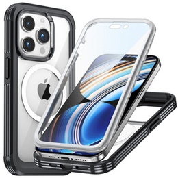 Pouzdro pro iPhone 15 Pro Max, Armoured Full Protect 360° pro MagSafe, sklo na displej, černé
