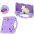 Dětské pouzdro pro Samsung Galaxy Tab S6 Lite 10.4 2020/2022 / Tab A7 2020 T500 / T505 / Tab S6 T860/T865, Cute Patterns, se stojánkem, fialové