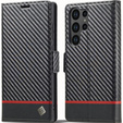 Klopové pouzdro pro Samsung Galaxy S23 Ultra, Carbon LC.IMEEKE, černé