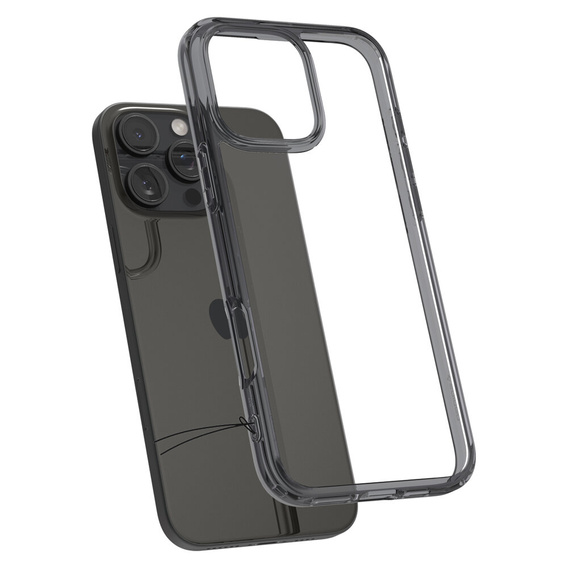 Pouzdro Spigen pro iPhone 16 Pro, Ultra Hybrid, šedé + 9H tvrzené sklo