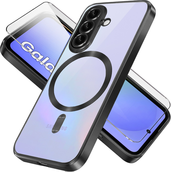 Pouzdro pro Samsung Galaxy A36, Electro MagSafe, černé + sklo na displej