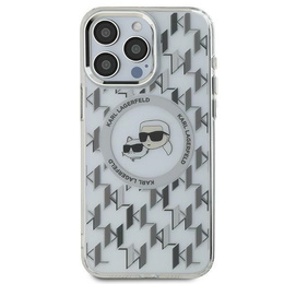 Pouzdro Karl Lagerfeld IML Monogram Karl & Choupette Head MagSafe pro iPhone 16 Pro