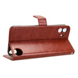 Klopové pouzdro pro Nothing CMF Phone 1, Crazy Horse Wallet, hnědé