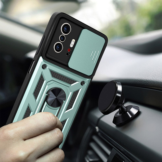 Pouzdro pro Xiaomi 11T / 11T Pro, CamShield Slide, zelený