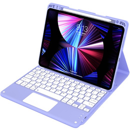 Pouzdro + klávesnice iPad Air 10.9 4 2020 / 5 2022, Touchpad, fialové