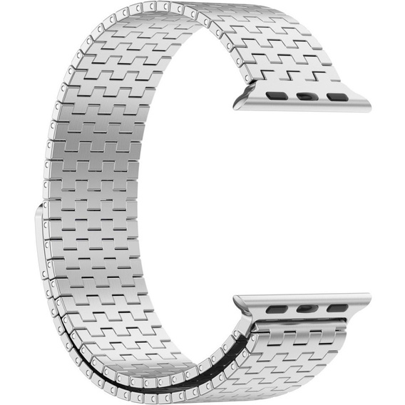 Ocelový náramek pro Apple Watch 1/2/3/4/5/6/7/8/SE/ULTRA 42/44/45/49 MM - stříbrný