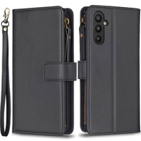 Klopové pouzdro pro Samsung Galaxy A25 5G, Wallet Zipper Pocket, černé