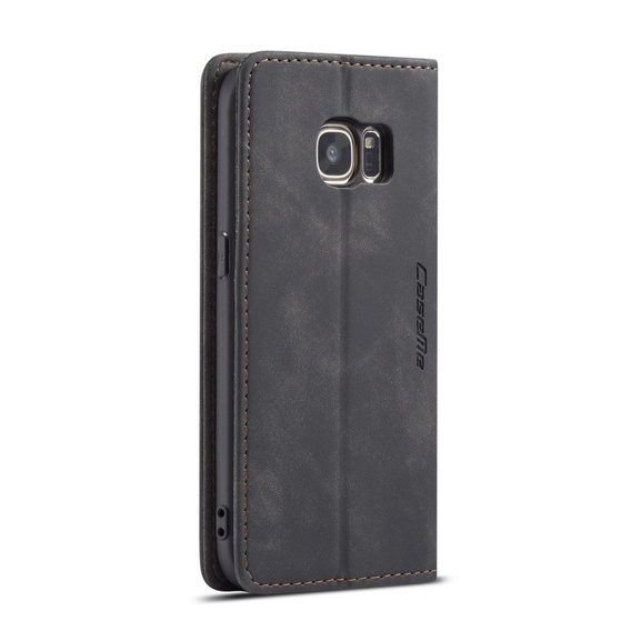 Pouzdro CASEME pro Samsung Galaxy S7, Leather Wallet Case, černé