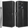 Klopové pouzdro pro Honor X7a 5G, Crazy Horse Wallet, černé