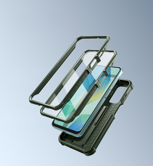 Pancéřové pouzdro pro Samsung Galaxy A16, Dexnor Full Body (Two Frames), zelené