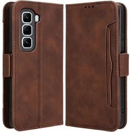 Klopové pouzdro pro Infinix Hot 50 Pro+ 4G, Card Slot, hnědé