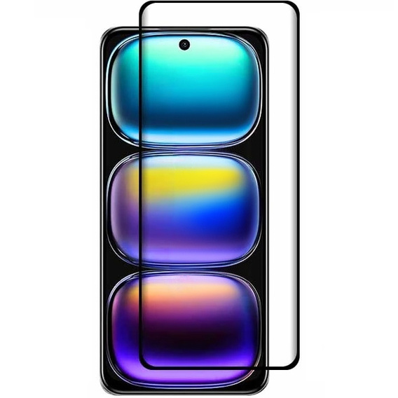 3D tvrzené sklo pro Infinix Hot 50 Pro 4G, černý rámeček