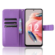 Klopové pouzdro pro Xiaomi Redmi Note 12 4G, Wallet Smart Magnet, fialové