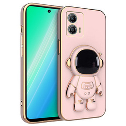 Pouzdro pro Motorola Moto G53 5G, Astronaut, růžové rose gold