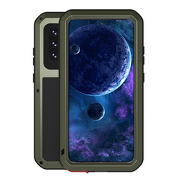 Pouzdro Love Mei pro Samsung Galaxy A52/A52s, armored with glass, zelené