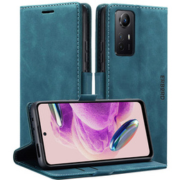 Pouzdro pro Xiaomi Redmi Note 12S, ERBORD Vintage peněženka s klopou, modré
