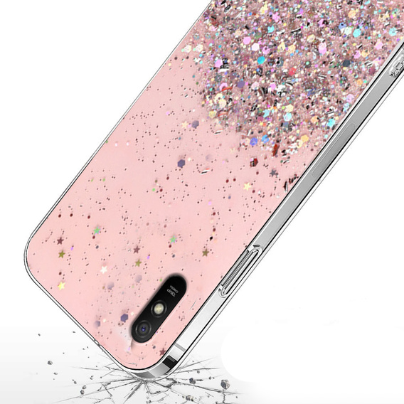 Pouzdro pro Xiaomi Redmi 9A, Glittery, růžové