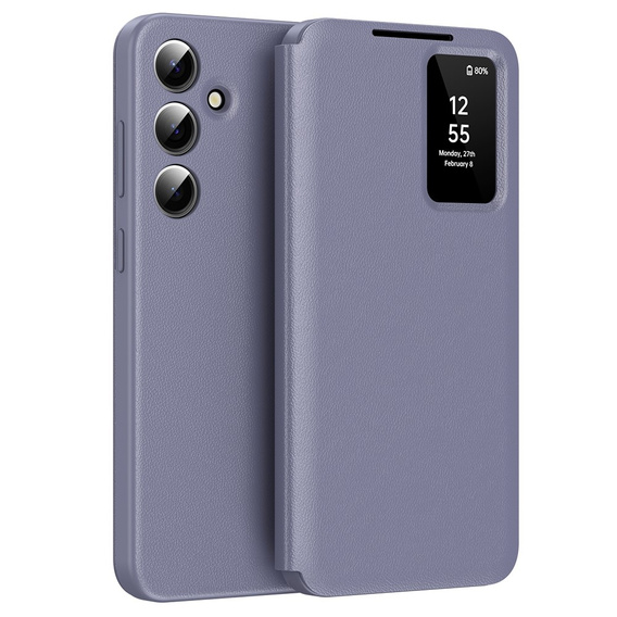 Flipové pouzdro pro Samsung Galaxy A55 5G, Smart View Wallet, fialové