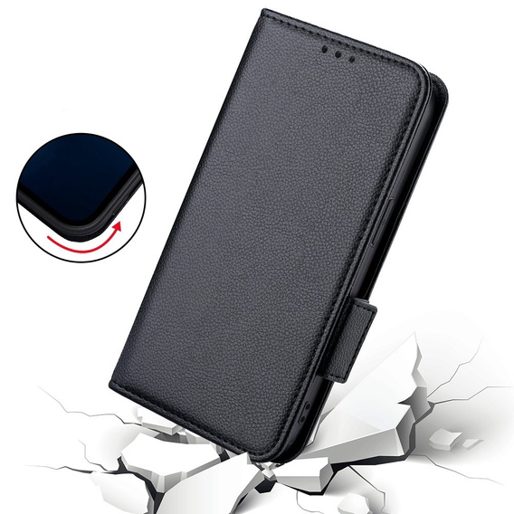 Klopové pouzdro pro Xiaomi Redmi Note 12 5G / POCO X5 5G, Wallet Litchi Magnet, černé