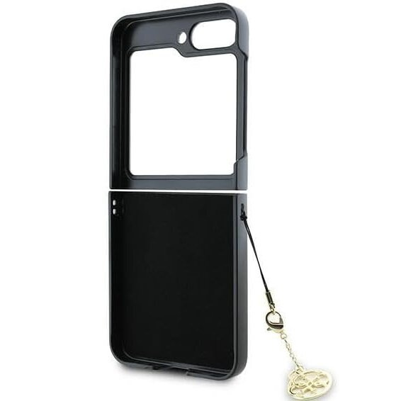 Pouzdro GUESS pro Samsung Galaxy Z Flip7 FE / Z Flip6, 4G Charms Collection Hardcase, hnědé