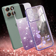 Pouzdro s glitry Glitter Flower pro Motorola Edge 70
