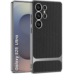 Pouzdro pro Samsung Galaxy S25 Ultra, GKK Woven Leather, černé