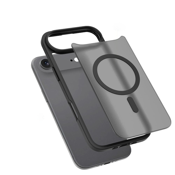 Matné pouzdro pro iPhone Air, pro MagSafe, průsvitné černé