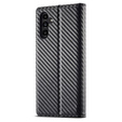 Flipové pouzdro pro Samsung Galaxy S25, Carbon LC.IMEEKE, černé