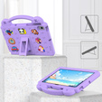 Dětské pouzdro pro Samsung Tab A8 X200 / X205, Cute Patterns, se stojánkem, fialové