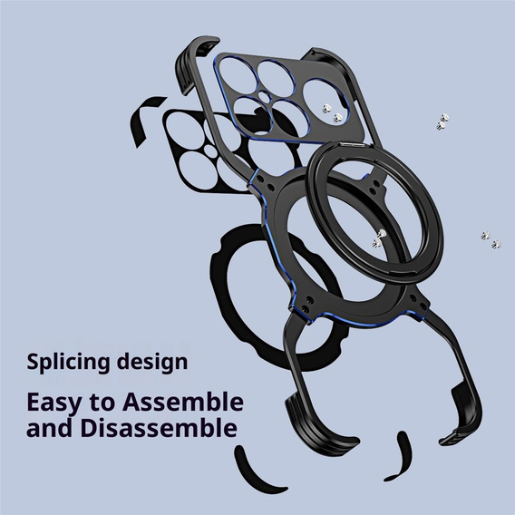 Metal Bumper pouzdro s magnetem a stojánkem pro Xiaomi Poco F8 Ultra