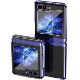 Pouzdro pro Samsung Galaxy Z Flip7 FE / Z Flip6, PC Case, transparentní / modré