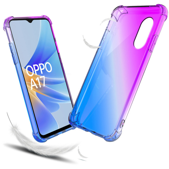 Pouzdro pro Oppo A17, Gradient Dropproof, Fialová / modrá