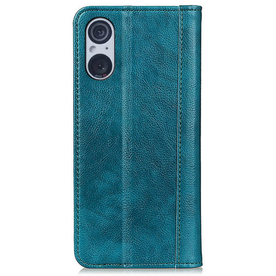 Pouzdro pro Sony Xperia 5 V, Wallet Litchi Leather, zelené