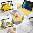 Pouzdro s podsvícenou bluetooth klávesnicí pro iPad 10.9 2022 (10 gen.), žluté