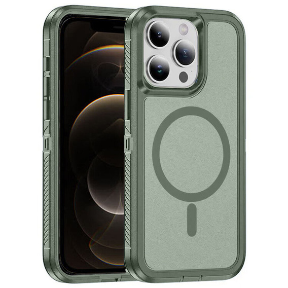 Pouzdro s rámečkem pro iPhone 12 Pro Max, pro MagSafe, zelené