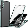 Pouzdro pro Samsung Galaxy S24, Magnetic Dual Glass, zelené