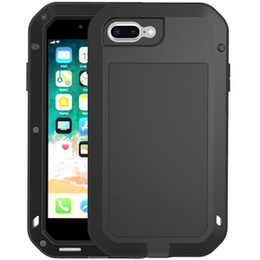 Pouzdro Love Mei pro iPhone 8 Plus / 7 Plus, armored with glass, černé