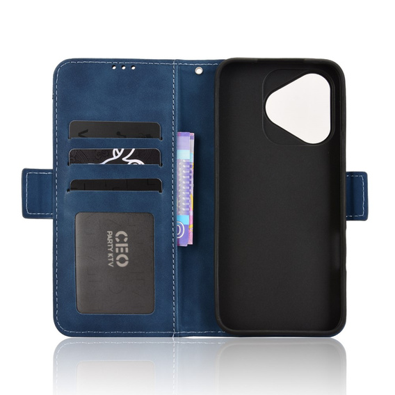 Klopové pouzdro pro Honor 400 Lite, Card Slot, námořnicky modré