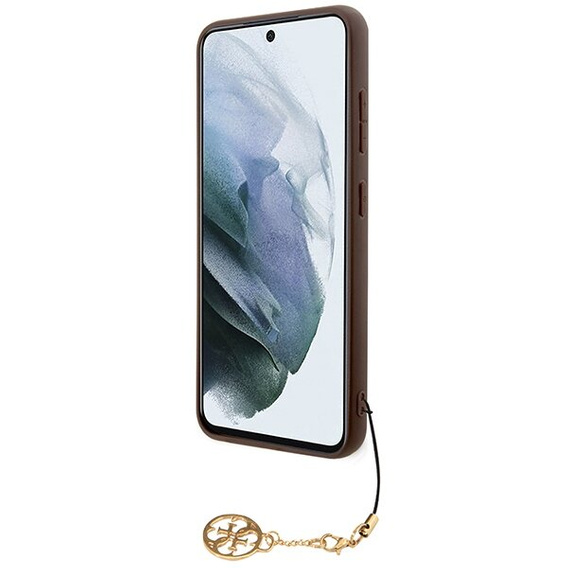 Pouzdro GUESS pro Samsung Galaxy A55, 4G Charms Collection Hardcase, hnědé