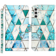 Klopové pouzdro pro Samsung Galaxy A35 5G, Wallet, Marble zelené