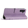 Klopové pouzdro pro Samsung Galaxy A55 5G, Wallet, Butterfly, fialové