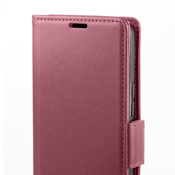 Pouzdro pro Motorola Moto G24 Power, ERBORD Glossy Litchi, flipová peněženka, červené