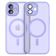 Pouzdro pro iPhone 16, pro MagSafe, ERBORD Matt Case, fialový + sklo na displej