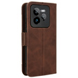 Klopové pouzdro pro Realme GT 7 Pro, Card Slot, hnědé