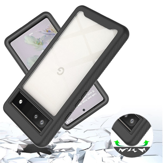 Pouzdro pro Google Pixel 6a, Shockproof, s fólií, černé
